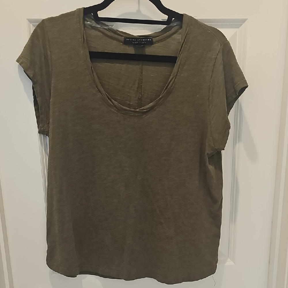 Sanctuary Olive Green Short Sleeve Tee